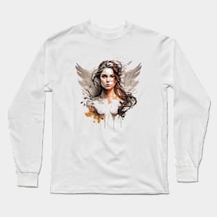 Woman Beauty Portrait Fantasy Painting Wild Life Adventure Long Sleeve T-Shirt